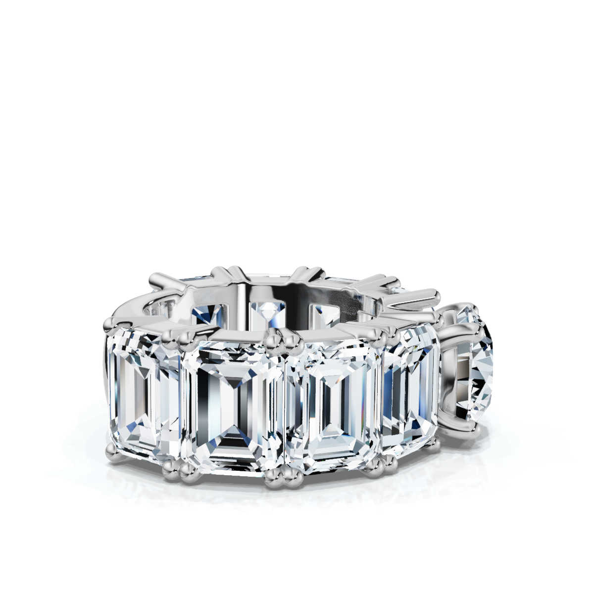14K White Gold Zahara Accents Lab Grown Diamond Ring (16.00 ct. tw)