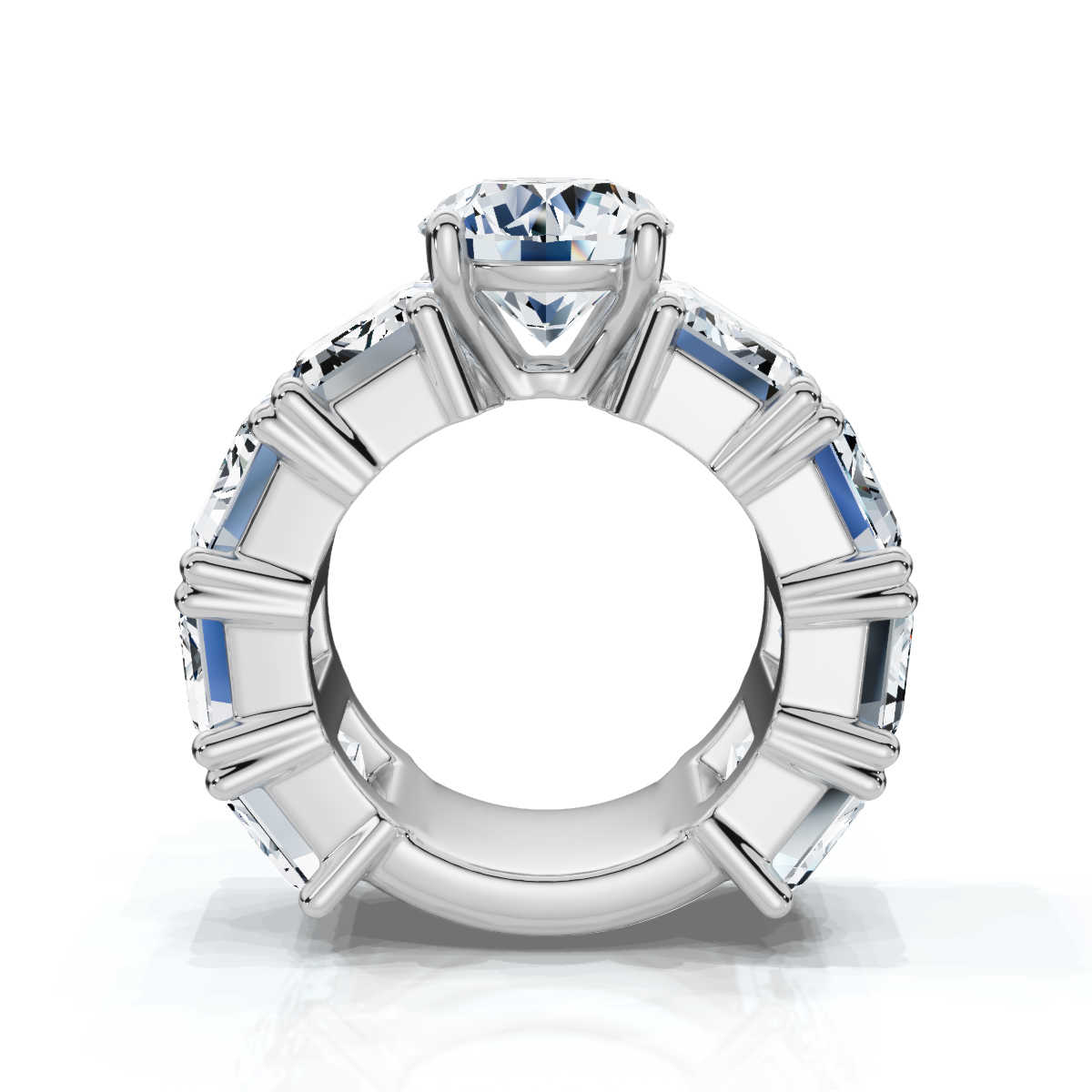 14K White Gold Zahara Accents Lab Grown Diamond Ring (16.00 ct. tw)