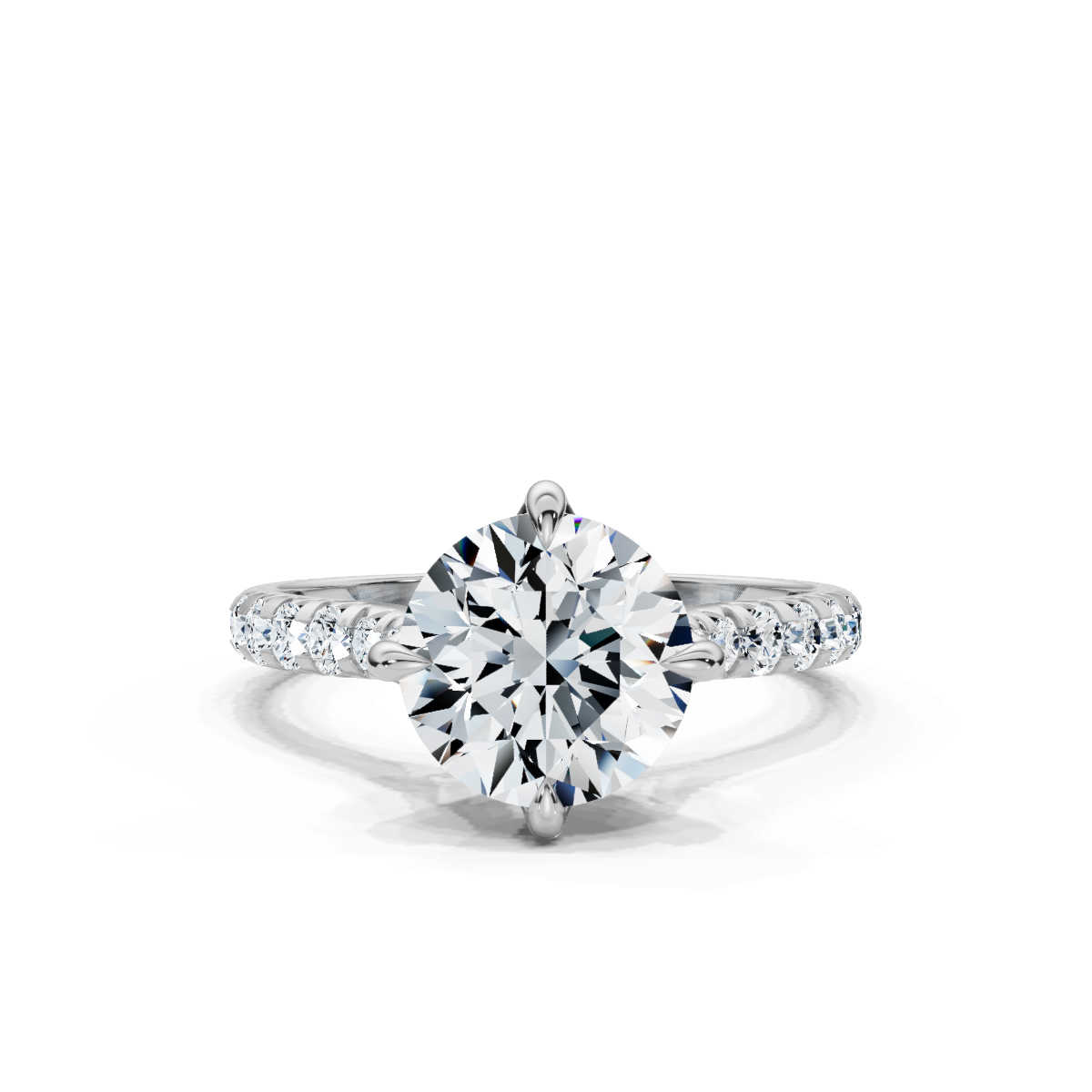 14K White Gold Zenith Tulip Lab Grown Diamond Engagement Ring (1/2 ct. tw)