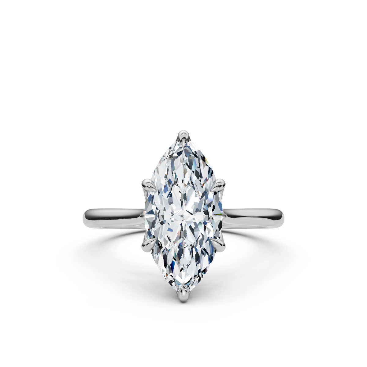 14K White Gold Sylvia Solitaire Engagement Ring 