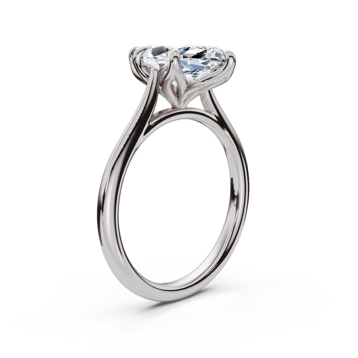 14K White Gold Sylvia Solitaire Engagement Ring 