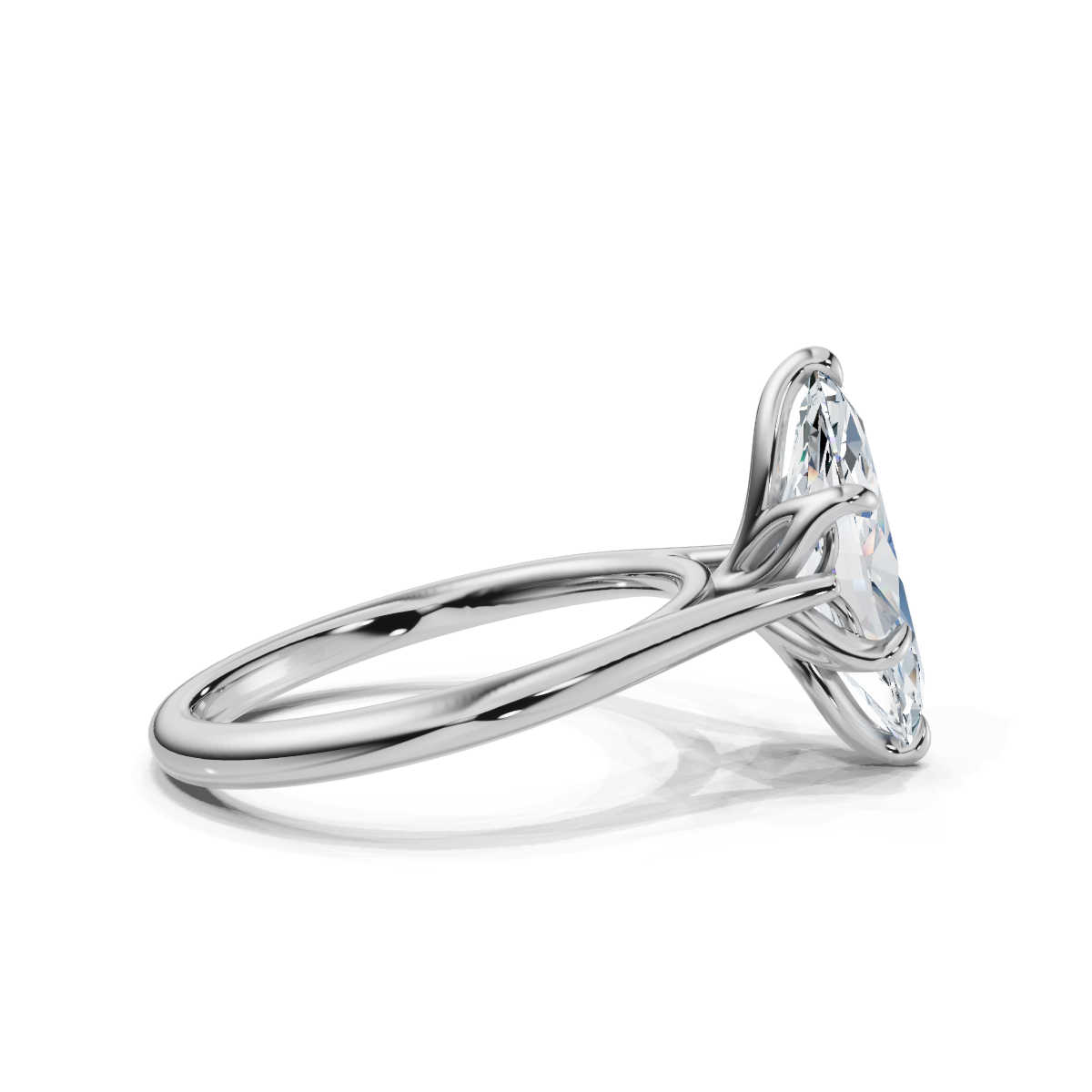 14K White Gold Sylvia Solitaire Engagement Ring 