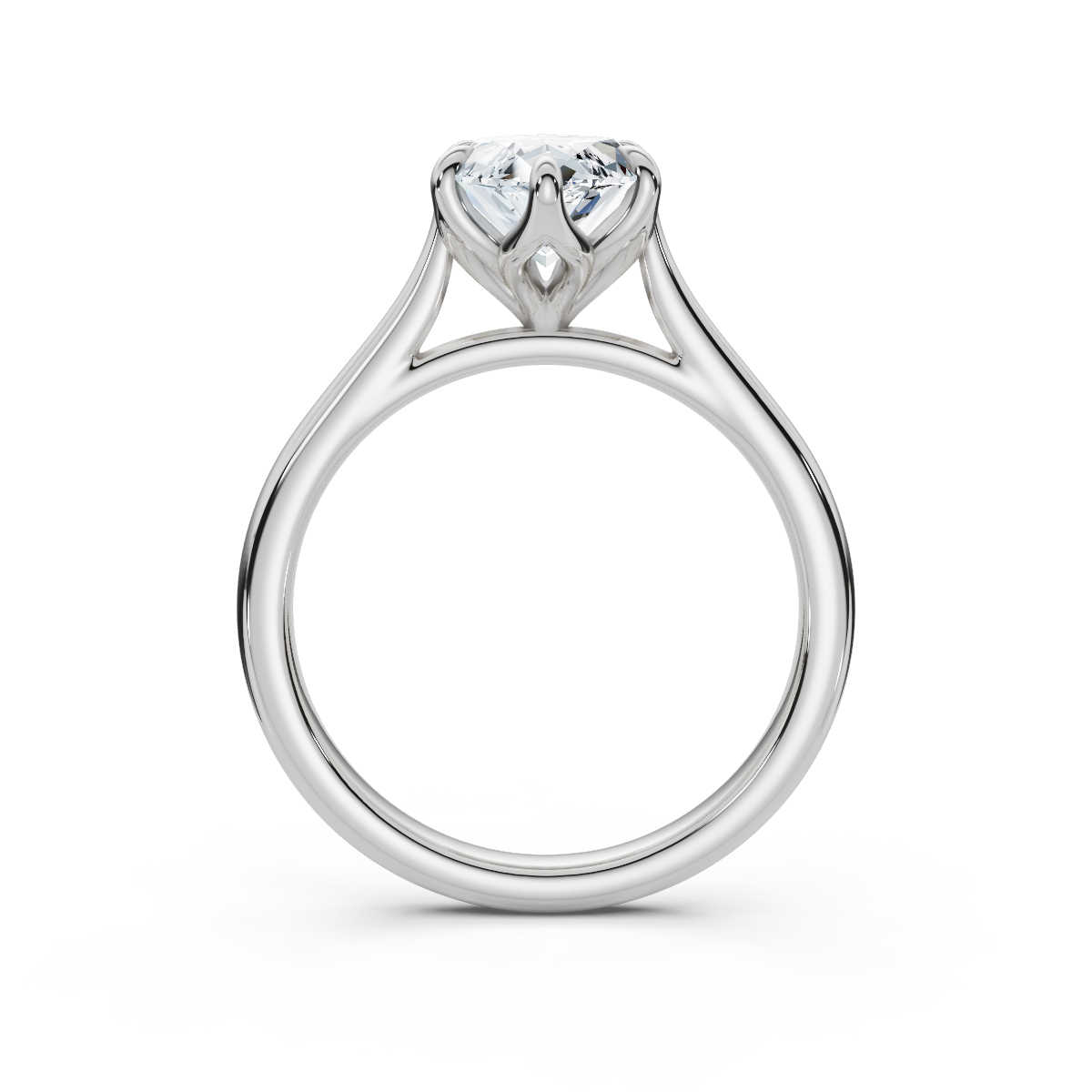 14K White Gold Sylvia Solitaire Engagement Ring 