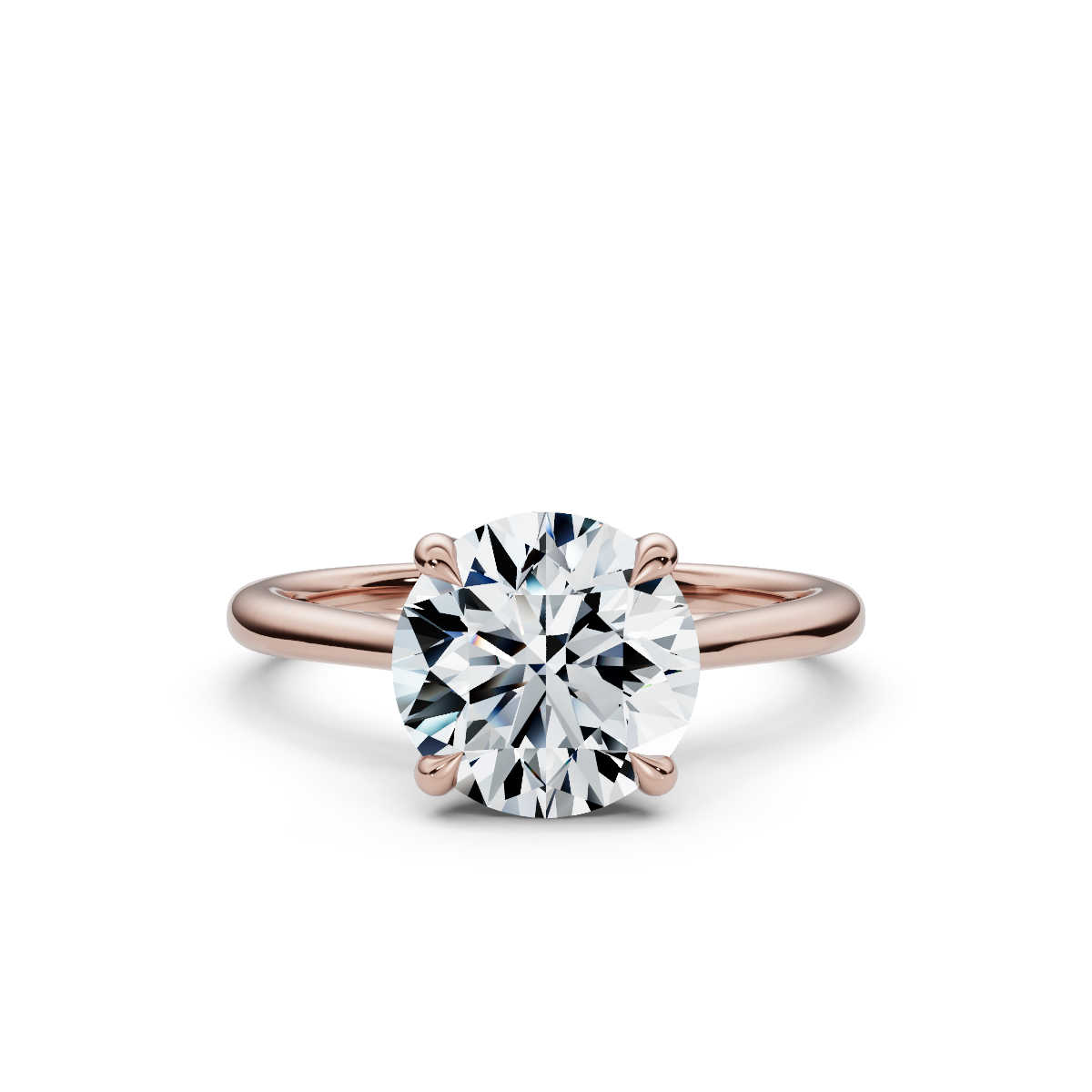 14K Rose Gold Sylvia Solitaire Engagement Ring 