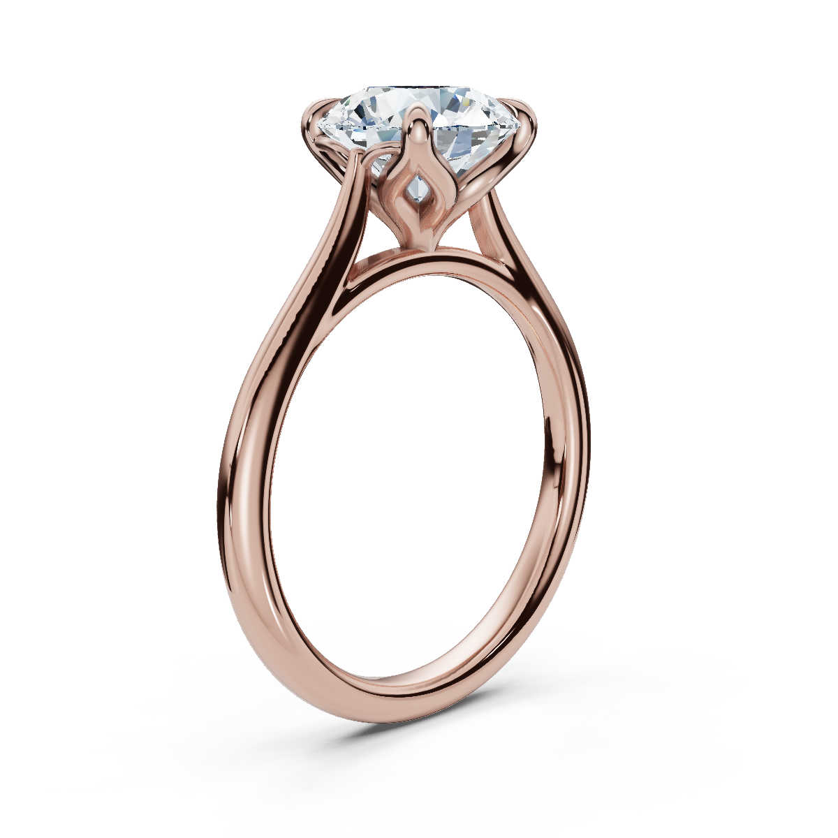 14K Rose Gold Sylvia Solitaire Engagement Ring 