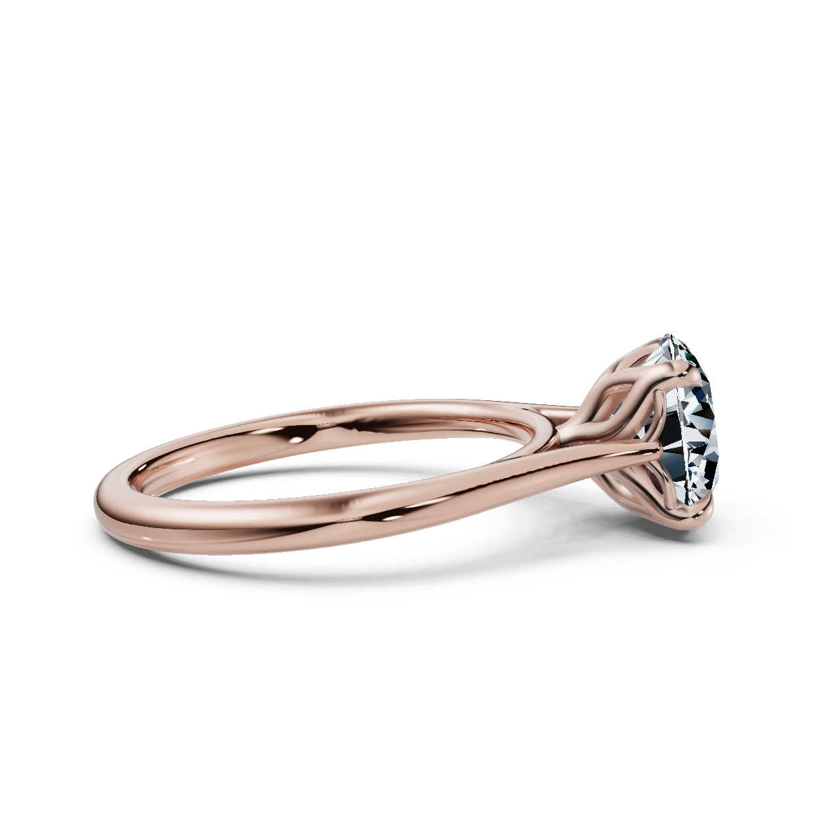 14K Rose Gold Sylvia Solitaire Engagement Ring 