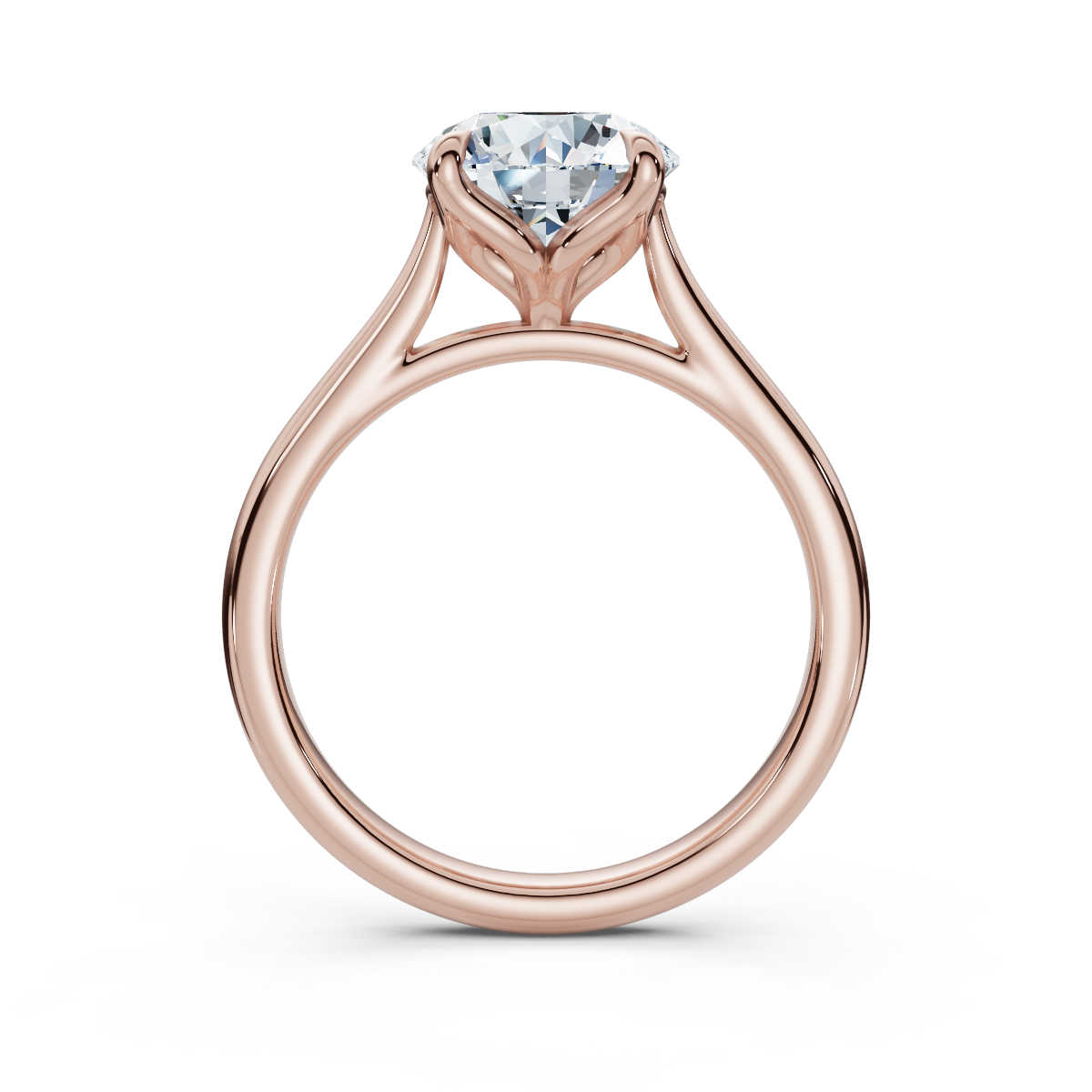 14K Rose Gold Sylvia Solitaire Engagement Ring 