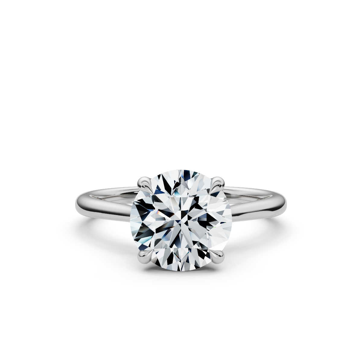 14K White Gold Sylvia Solitaire Engagement Ring 