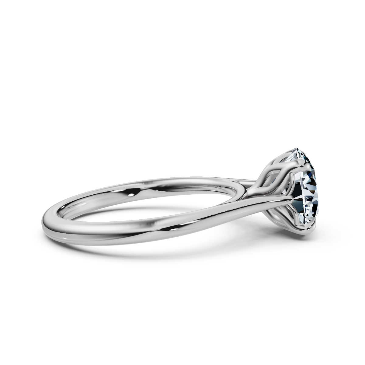 14K White Gold Sylvia Solitaire Engagement Ring 