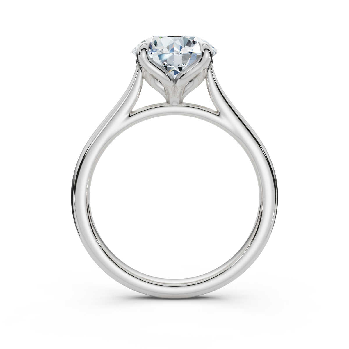 14K White Gold Sylvia Solitaire Engagement Ring 