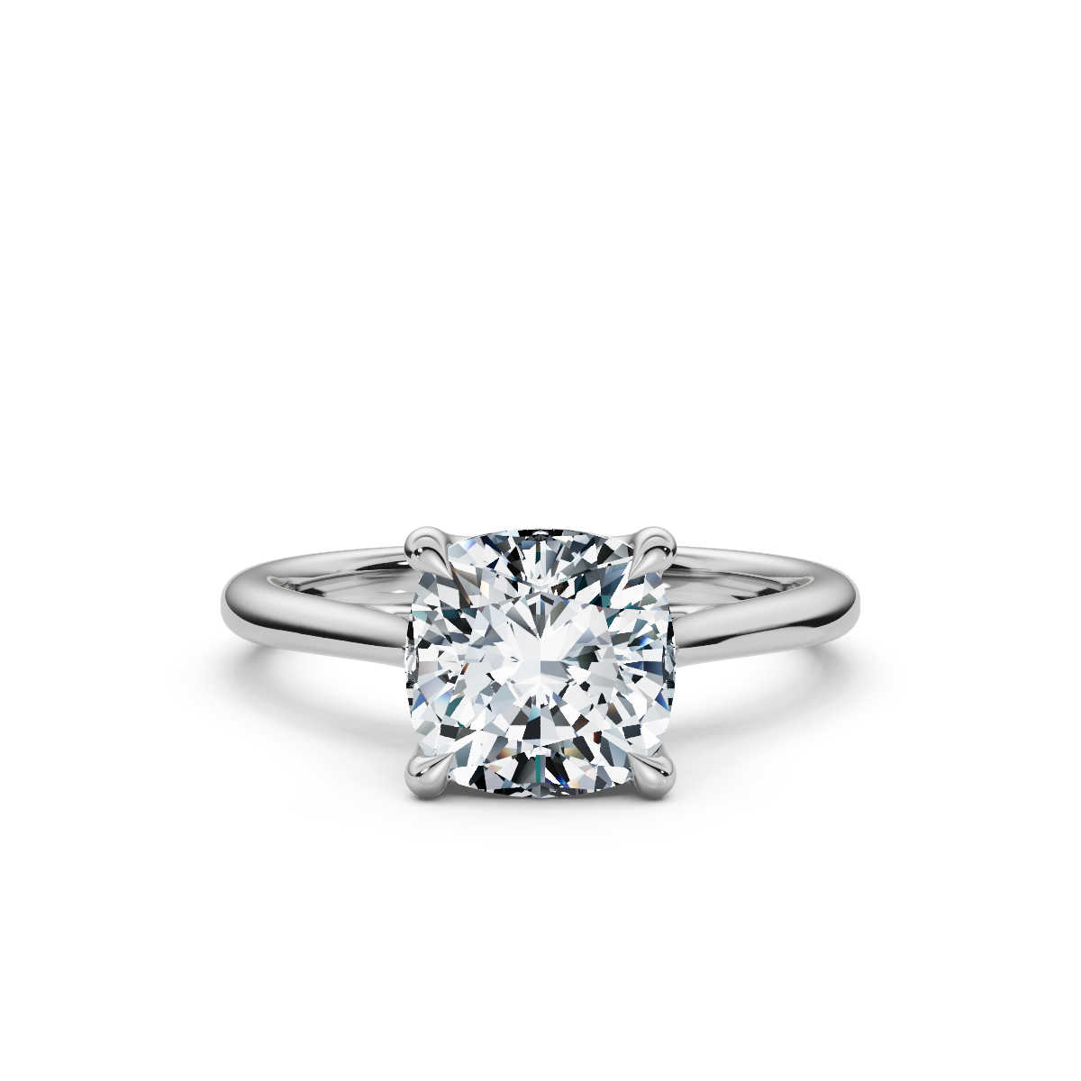 14K White Gold Sylvia Solitaire Engagement Ring 
