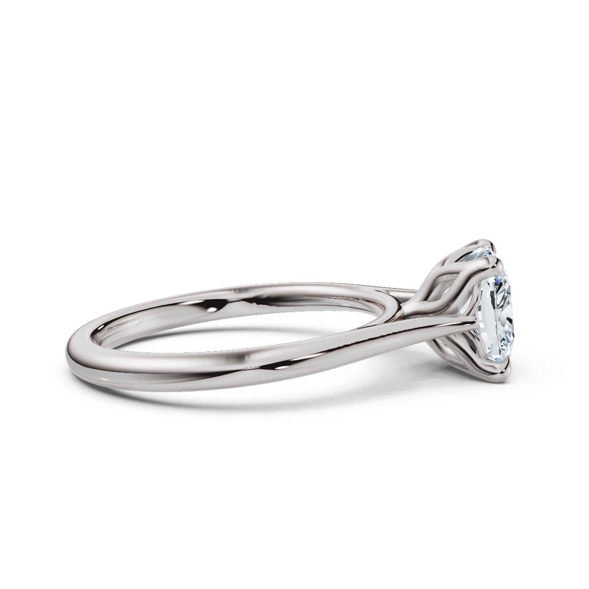 14K White Gold Sylvia Solitaire Engagement Ring 