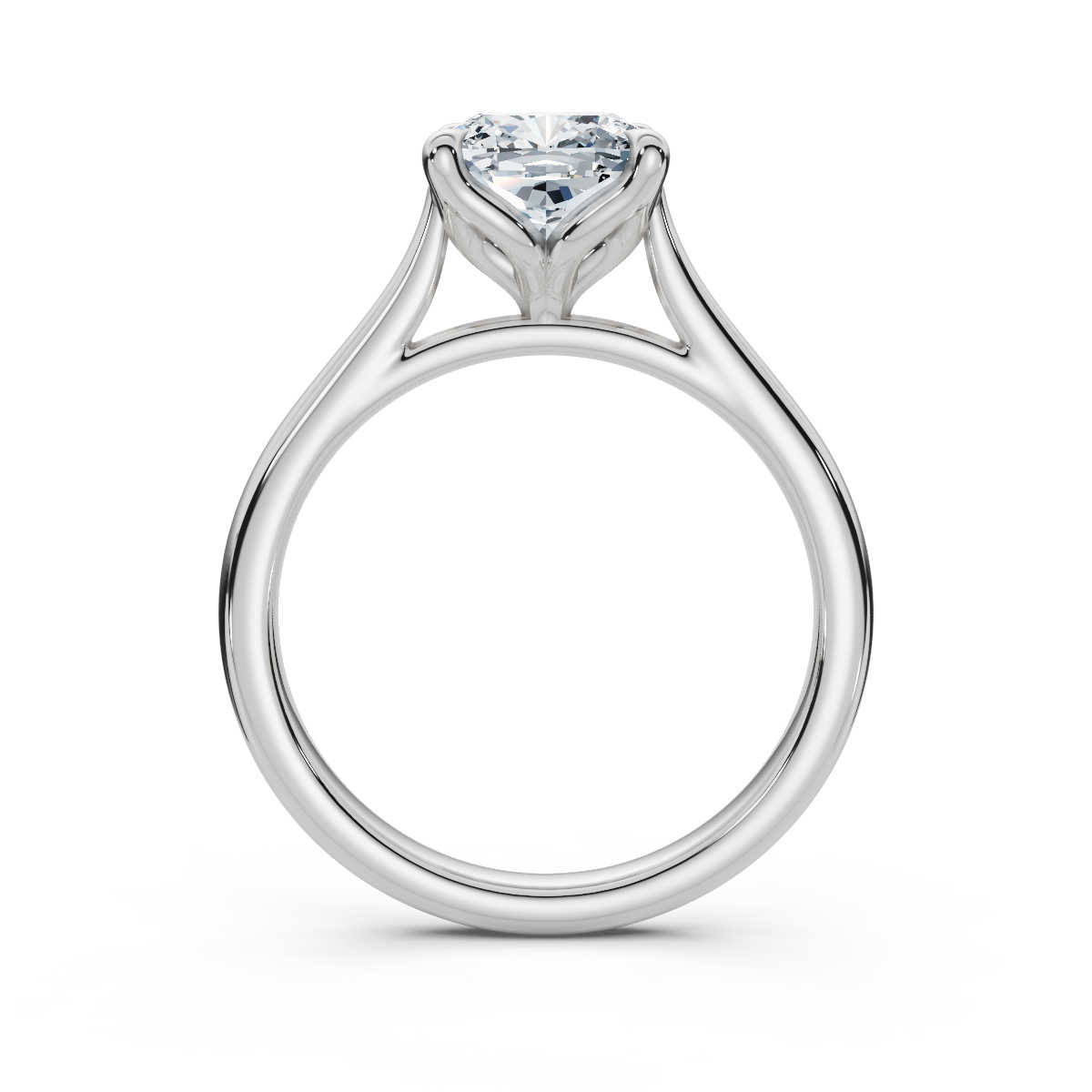 14K White Gold Sylvia Solitaire Engagement Ring 