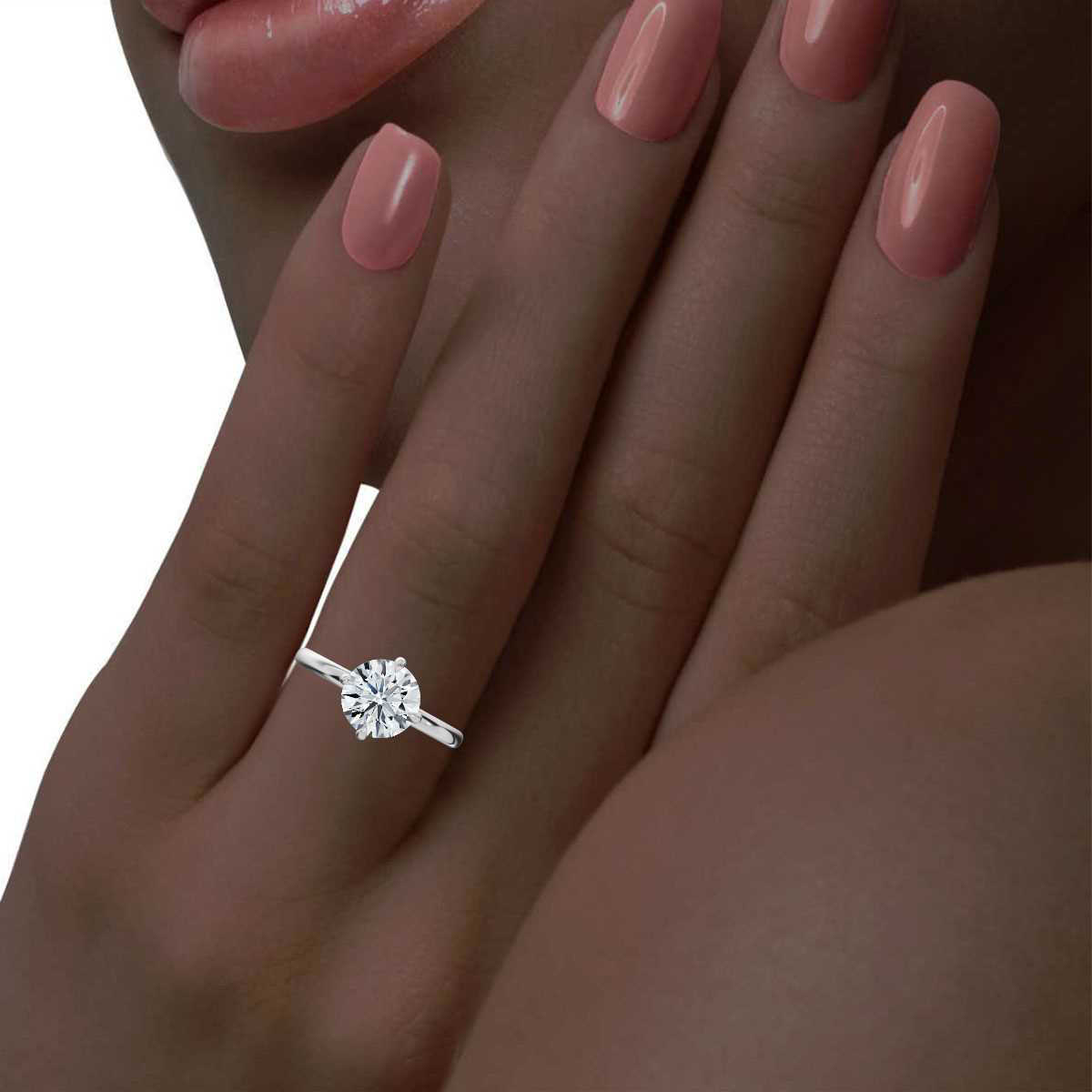14K White Gold Kaia Solitaire Engagement Ring 