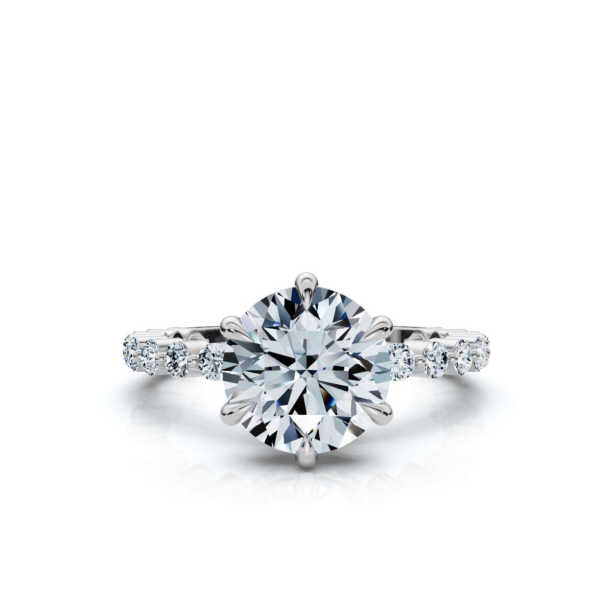 14K White Gold Eudora Hidden Accents Lab Grown Diamond Ring (1/2 ct. tw)