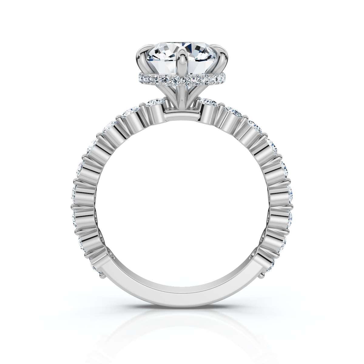 14K White Gold Eudora Hidden Accents Lab Grown Diamond Ring (1/2 ct. tw)