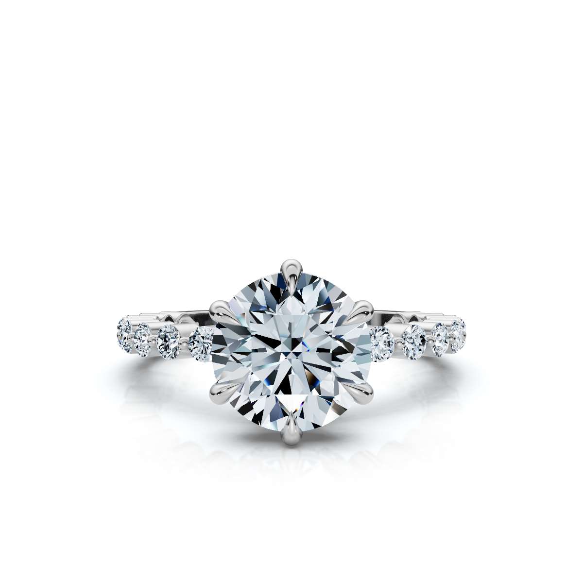 14K White Gold Eudora Hidden Accents Lab Grown Diamond Ring (3/4 ct. tw)