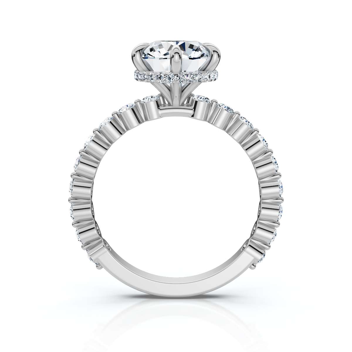 14K White Gold Eudora Hidden Accents Lab Grown Diamond Ring (3/4 ct. tw)