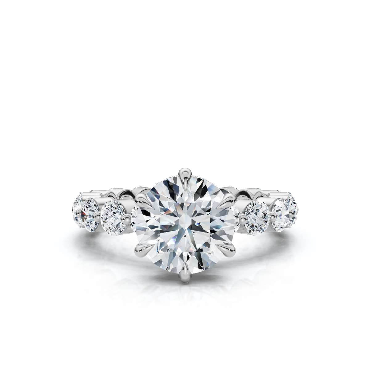 14K White Gold Eudora Hidden Accents Lab Grown Diamond Ring (2 ct. tw)