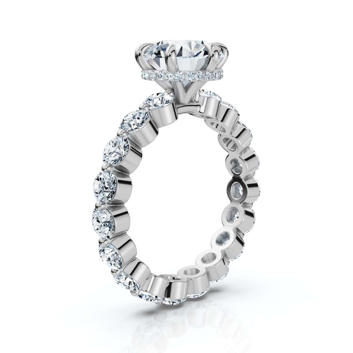 14K White Gold Eudora Hidden Accents Lab Grown Diamond Ring (2 ct. tw)