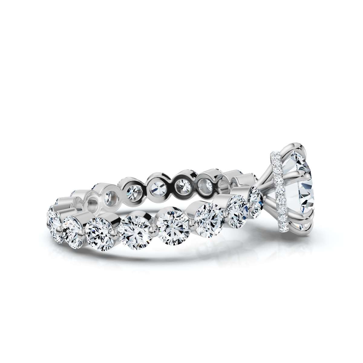 14K White Gold Eudora Hidden Accents Lab Grown Diamond Ring (2 ct. tw)