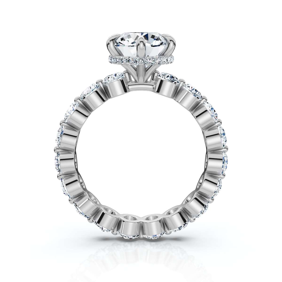 14K White Gold Eudora Hidden Accents Lab Grown Diamond Ring (2 ct. tw)