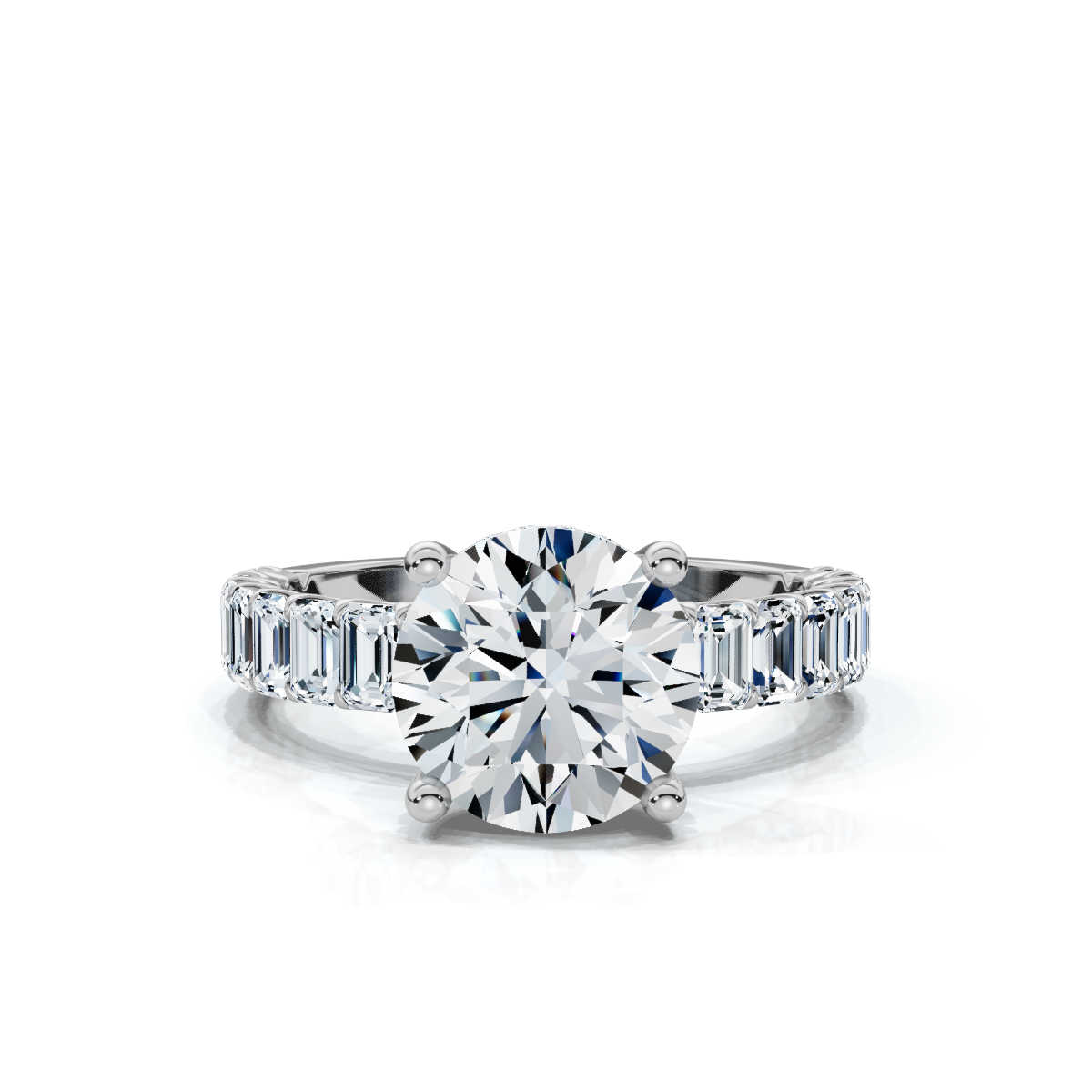14K White Gold Rayne Hidden Halo Lab Grown Diamond Ring (1 1/2 ct. tw)