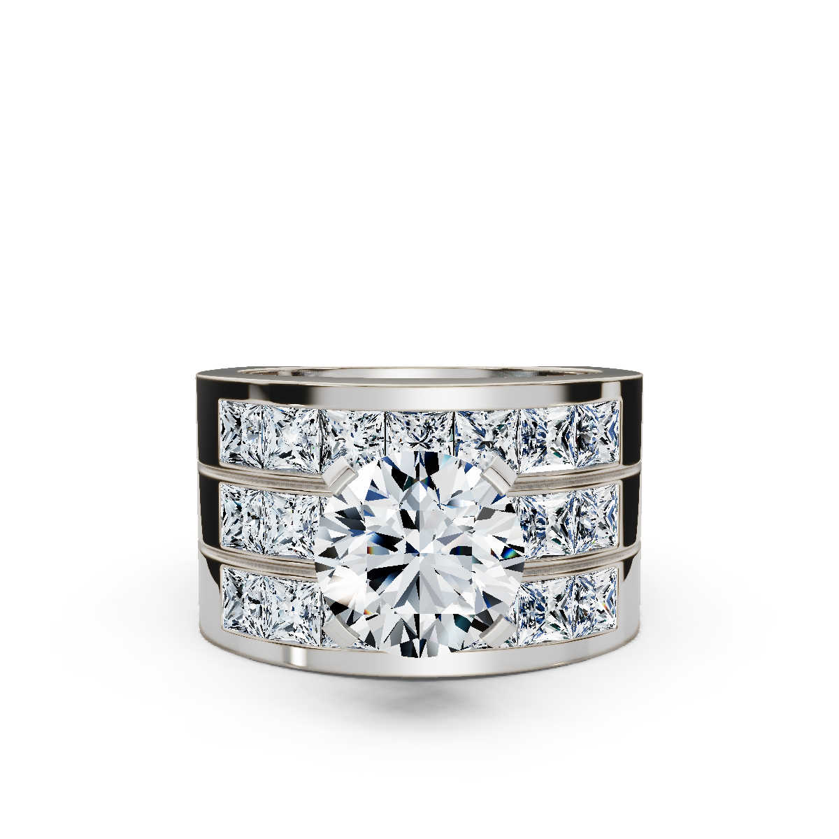14K White Gold Mariah Accents Lab Grown Diamond Ring (2 1/6 ct. tw)