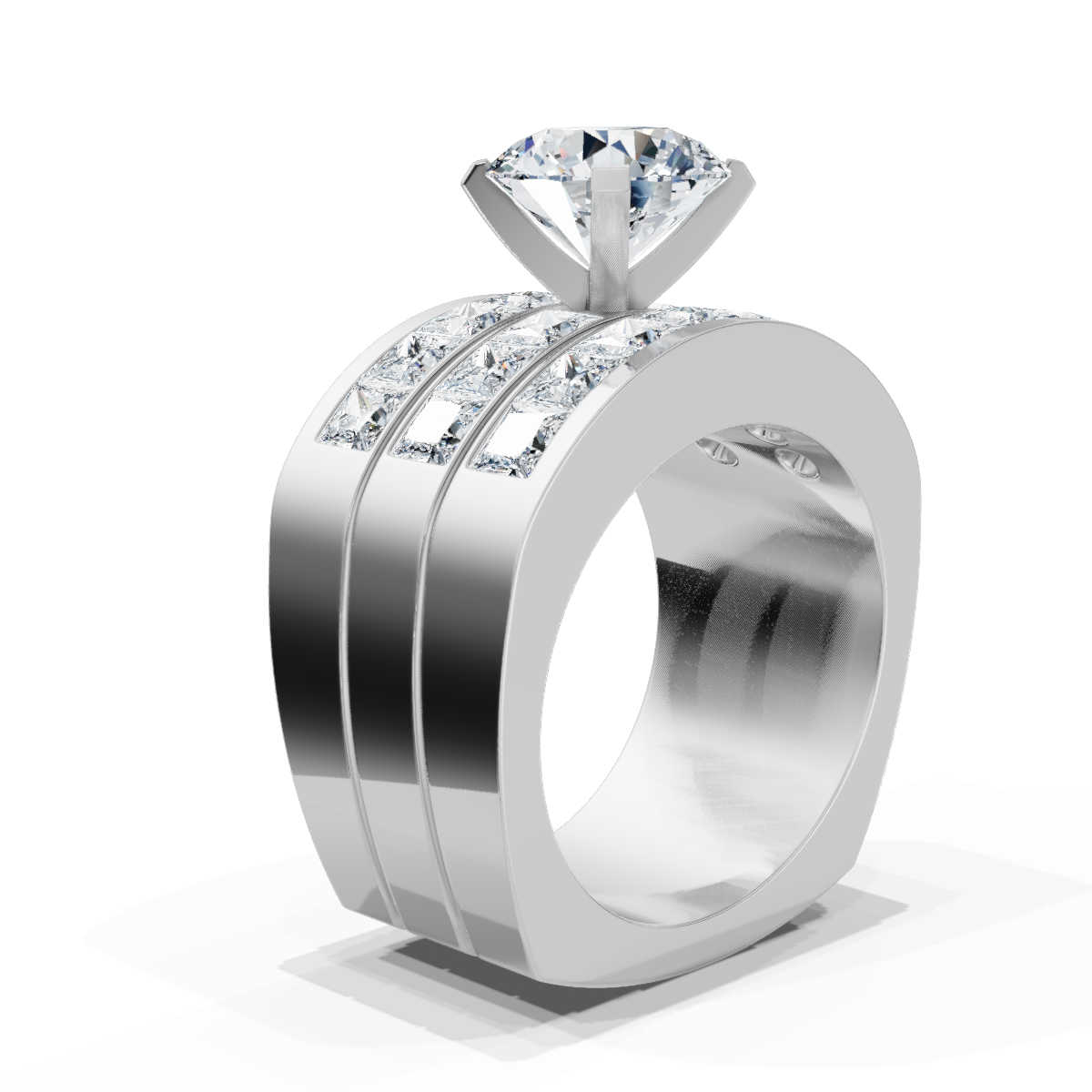 14K White Gold Mariah Accents Lab Grown Diamond Ring (2 1/6 ct. tw)
