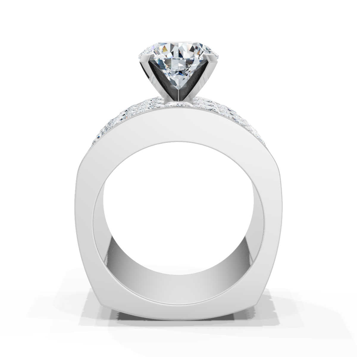 14K White Gold Mariah Accents Lab Grown Diamond Ring (2 1/6 ct. tw)