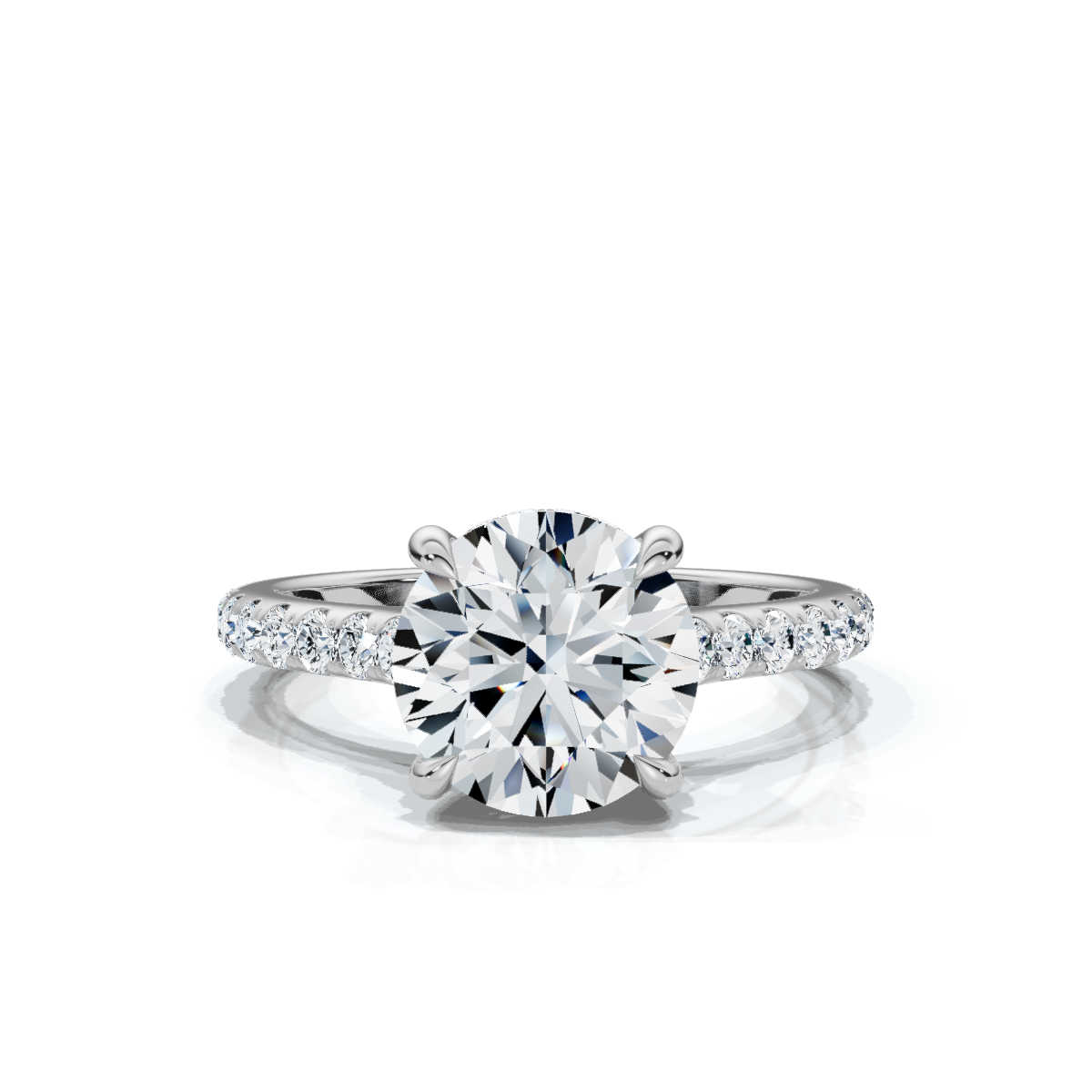 14K White Gold Reagan Hidden Accents Lab Grown Diamond Ring (1/2 ct. tw)