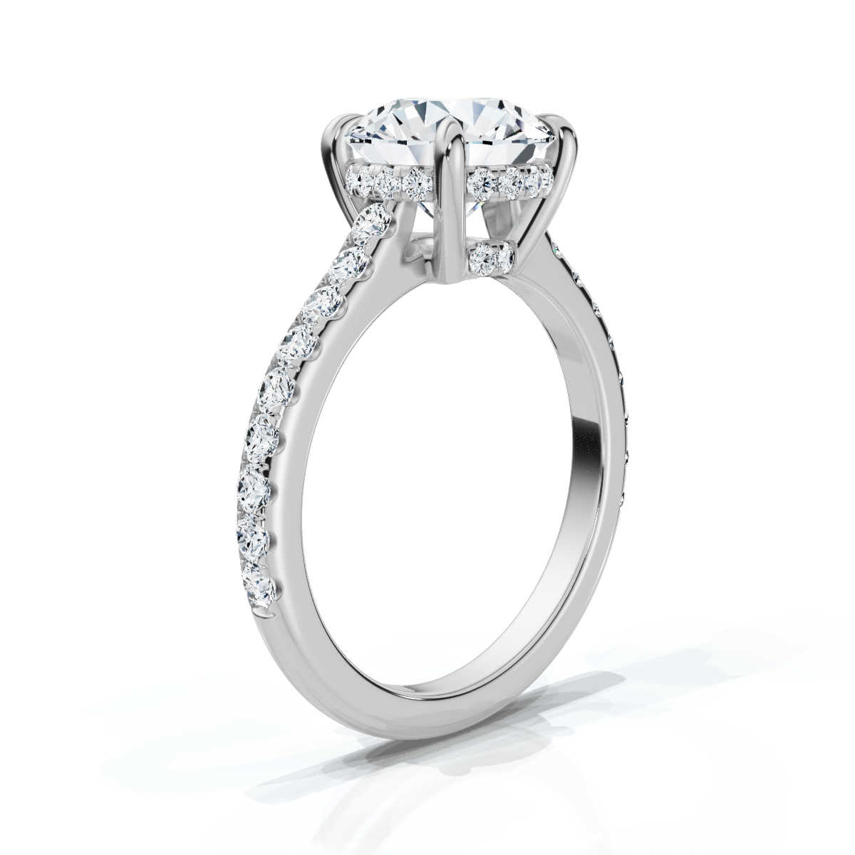 14K White Gold Reagan Hidden Accents Lab Grown Diamond Ring (1/2 ct. tw)