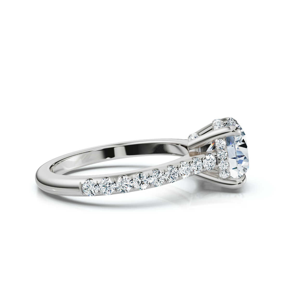 14K White Gold Reagan Hidden Accents Lab Grown Diamond Ring (1/2 ct. tw)