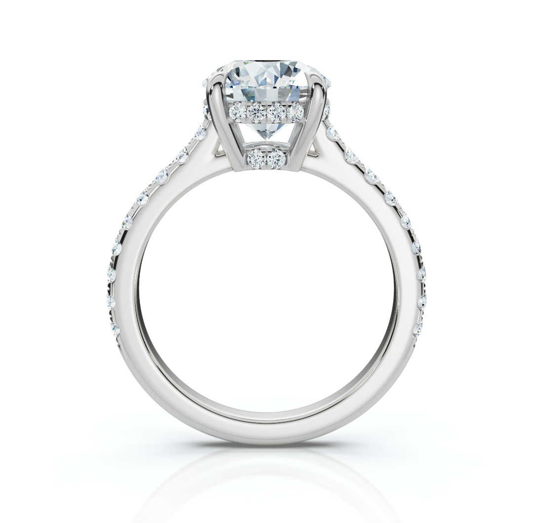 14K White Gold Reagan Hidden Accents Lab Grown Diamond Ring (1/2 ct. tw)