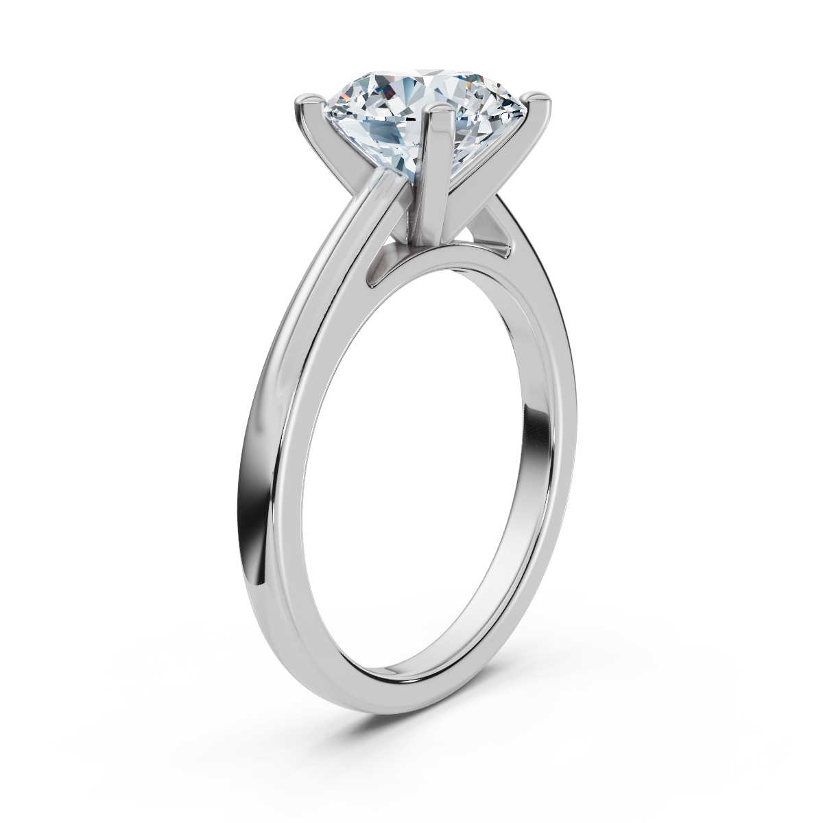 14K White Gold Susanna Solitaire Engagement Ring 
