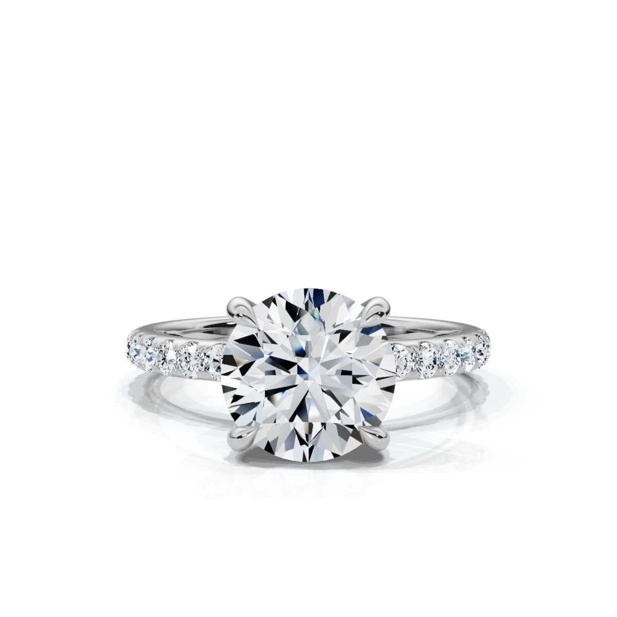 14K White Gold Shakya Hidden Accents Lab Grown Diamond Ring (2/5 ct. tw)