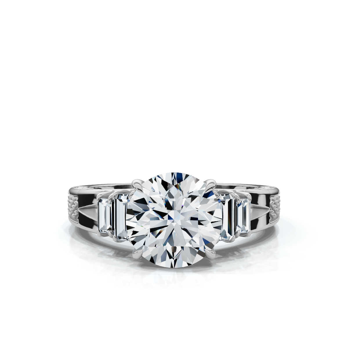 14K White Gold Serpentina Nature Inspired Lab Grown Diamond Ring (2/5 ct. tw)