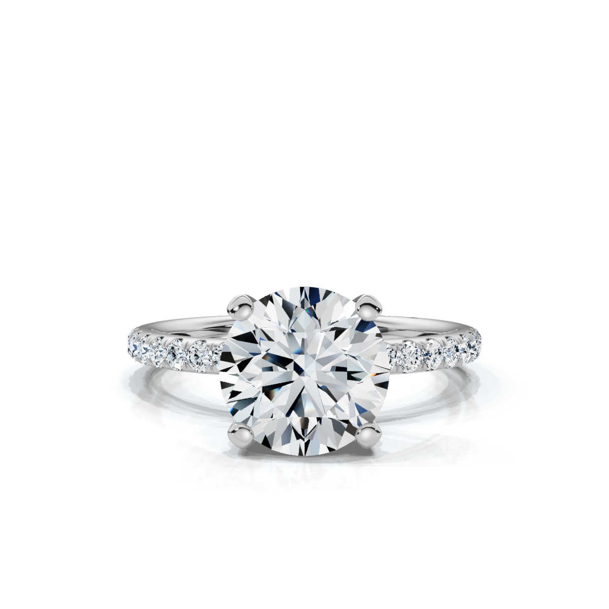 14K White Gold Elana Accents Lab Grown Diamond Ring (1/2 ct. tw)