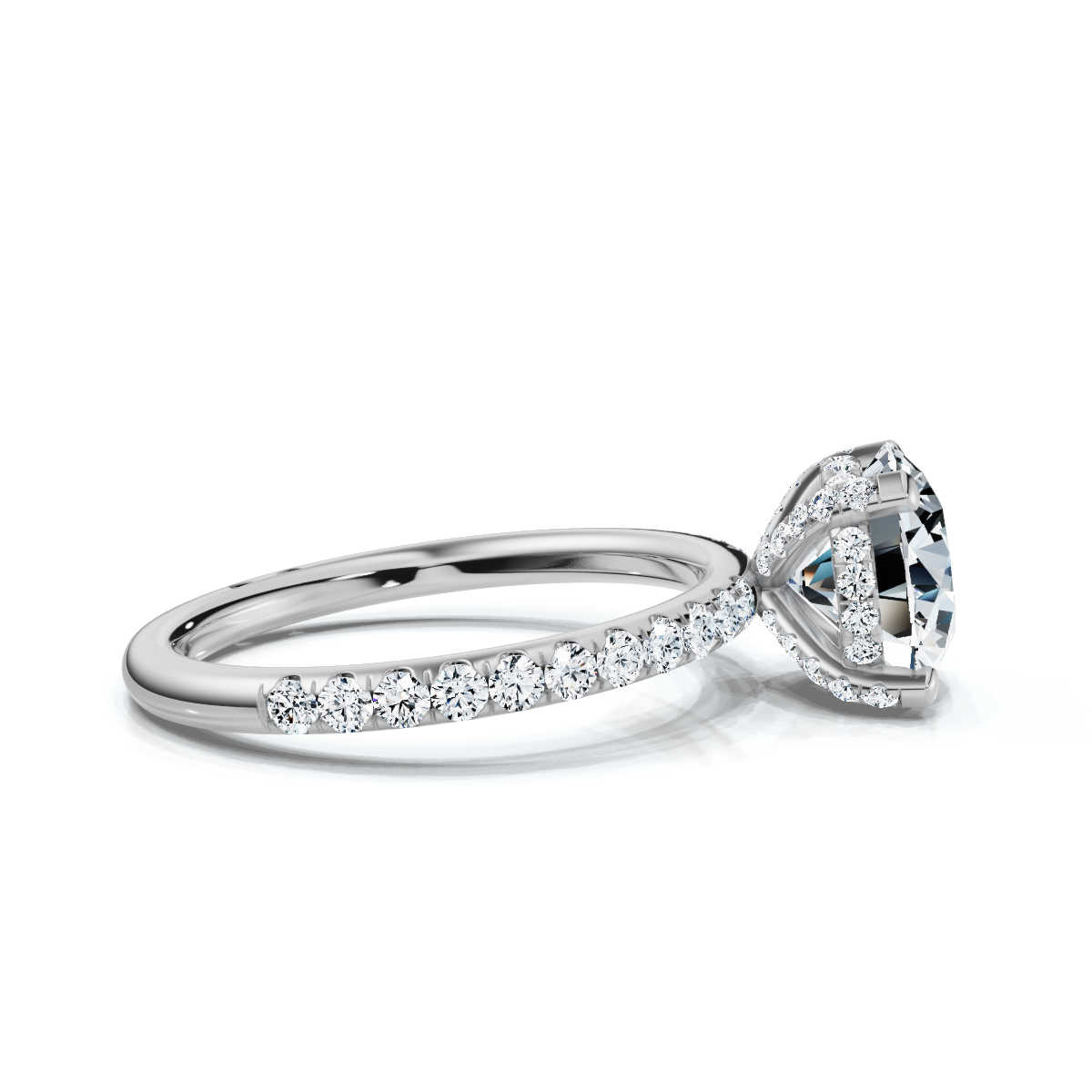 14K White Gold Elana Accents Lab Grown Diamond Ring (1/2 ct. tw)