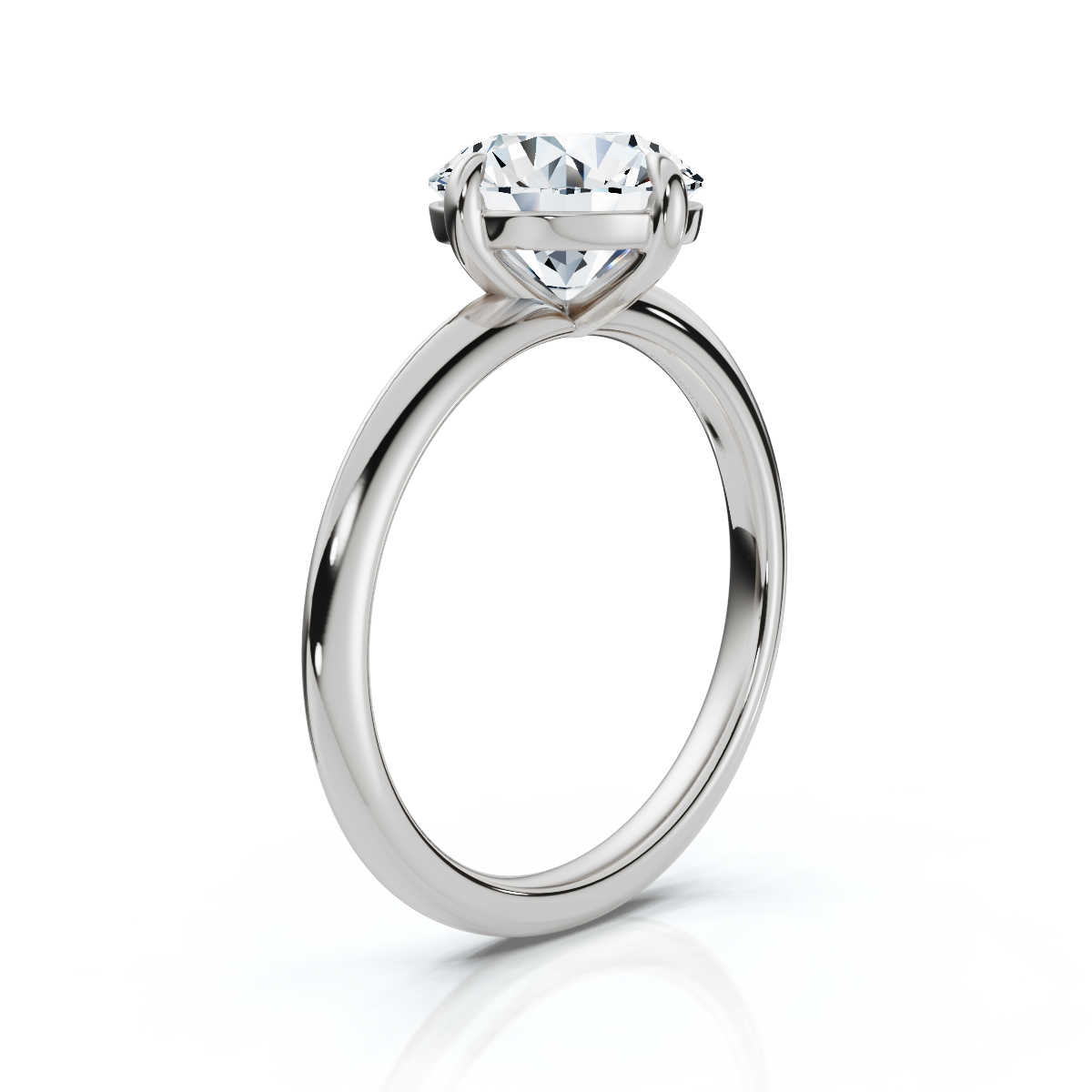 14K White Gold Alizee Solitaire Engagement Ring 
