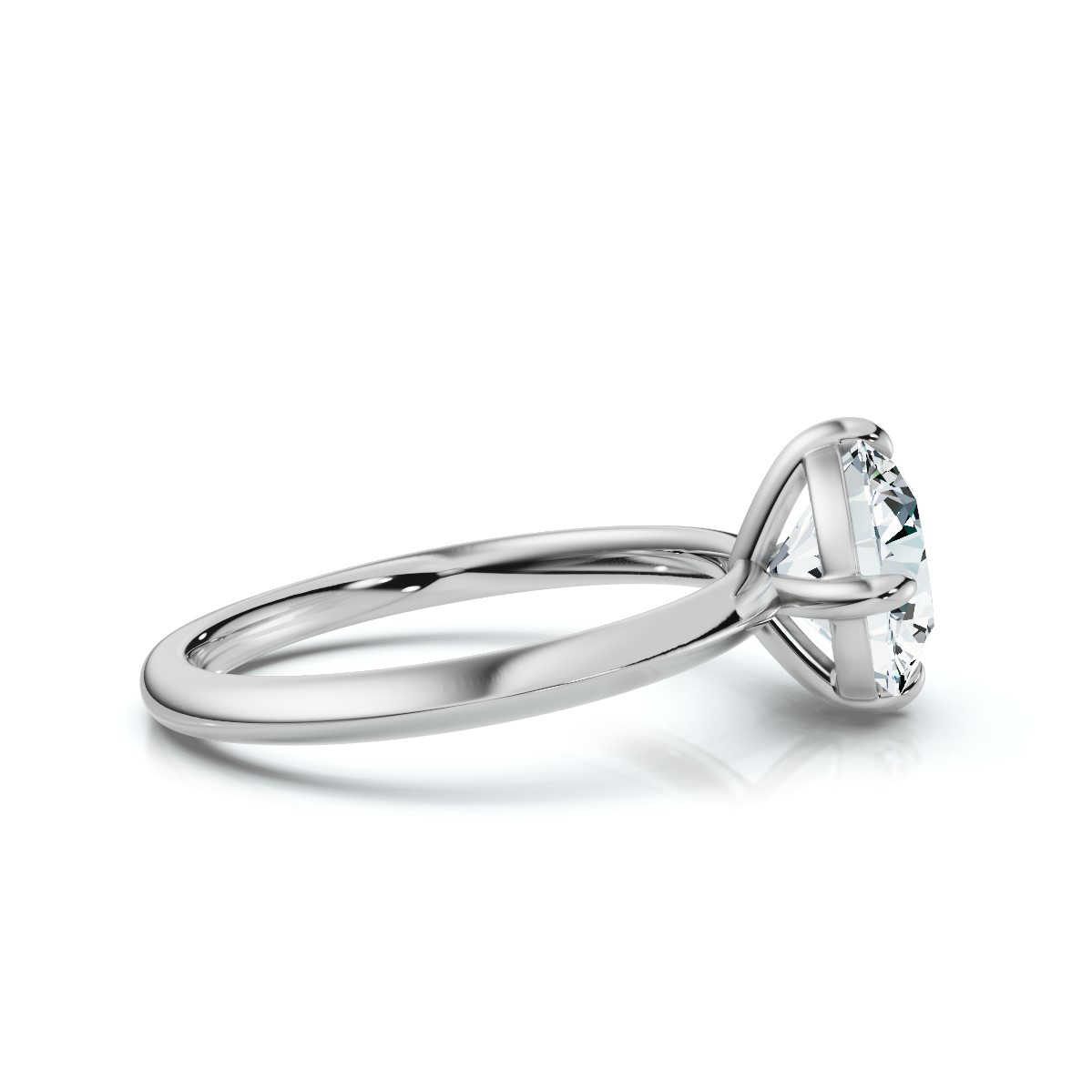 14K White Gold Alizee Solitaire Engagement Ring 