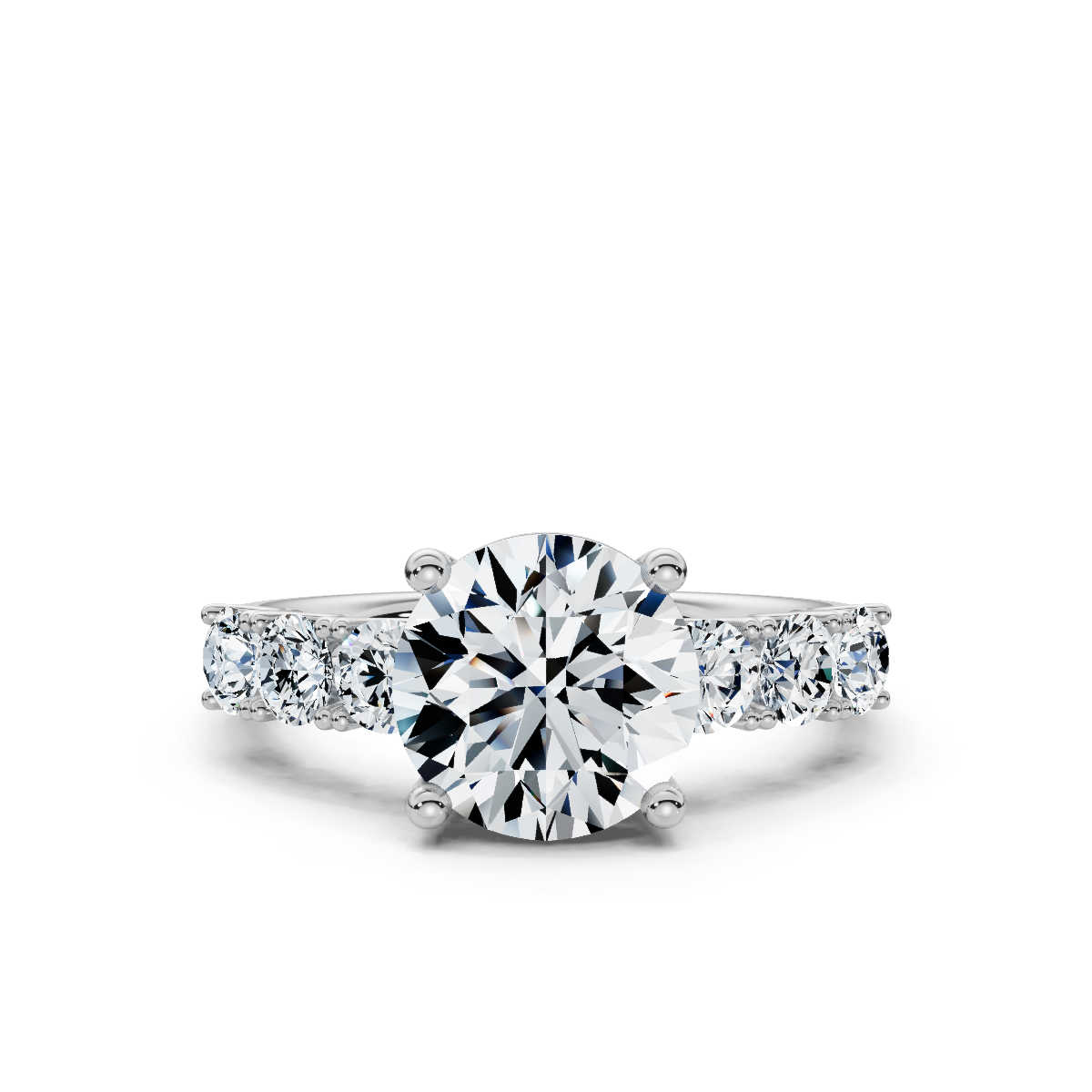 14K White Gold Zinnia Shared Prong Lab Grown Diamond Ring (2/3 ct. tw)
