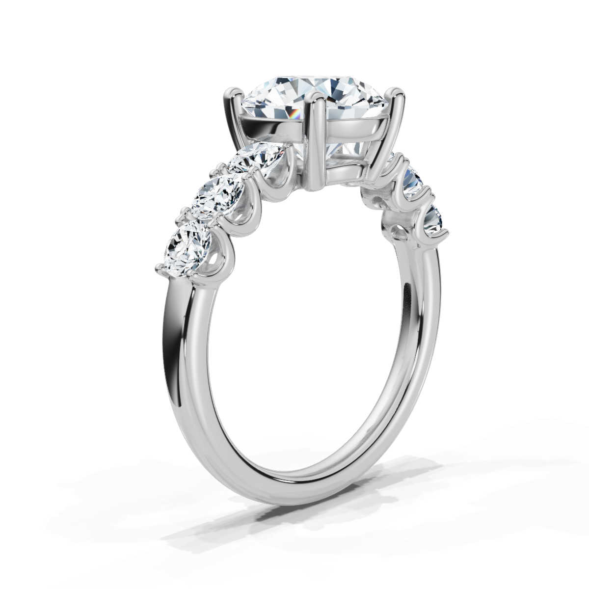 14K White Gold Zinnia Shared Prong Lab Grown Diamond Ring (2/3 ct. tw)