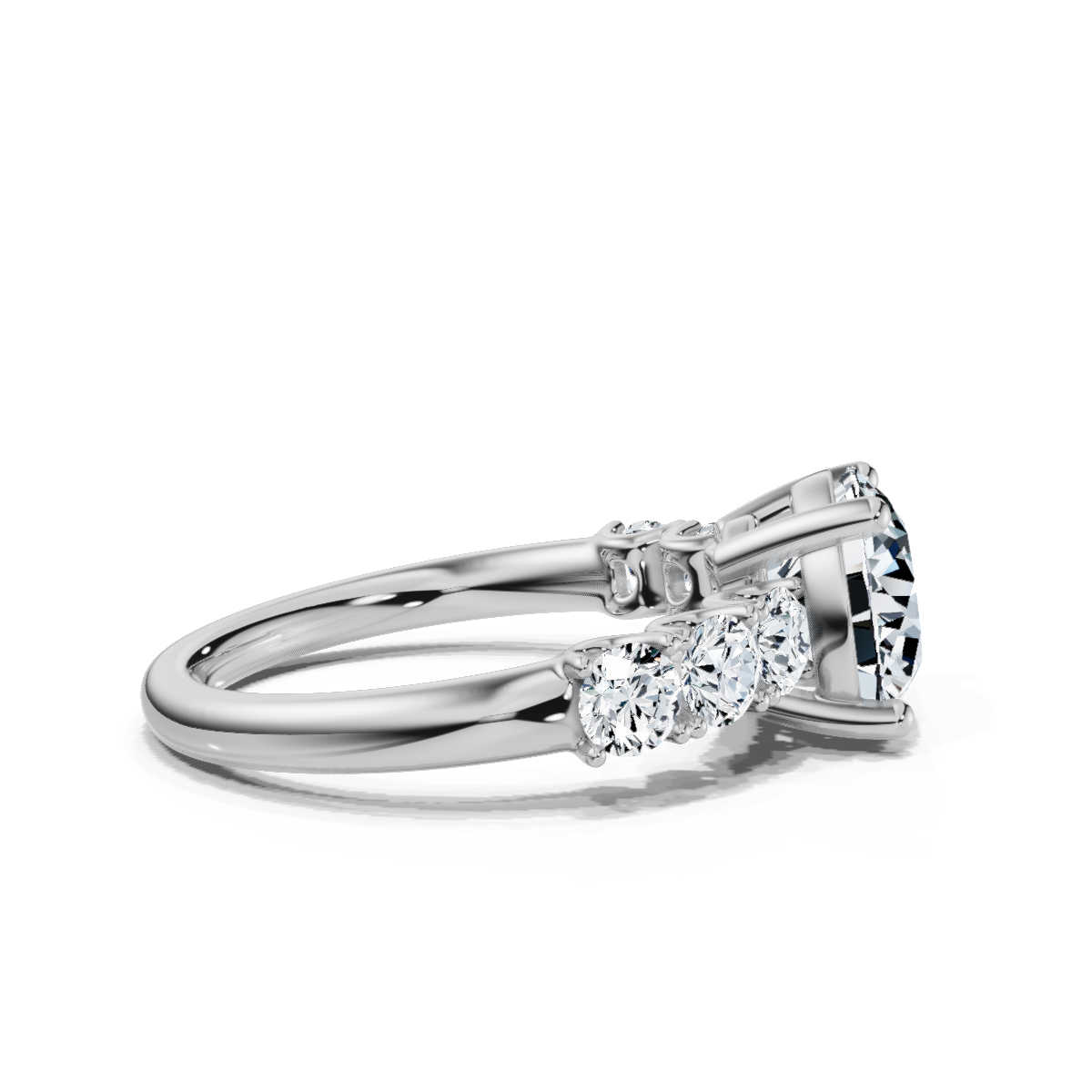 14K White Gold Zinnia Shared Prong Lab Grown Diamond Ring (2/3 ct. tw)