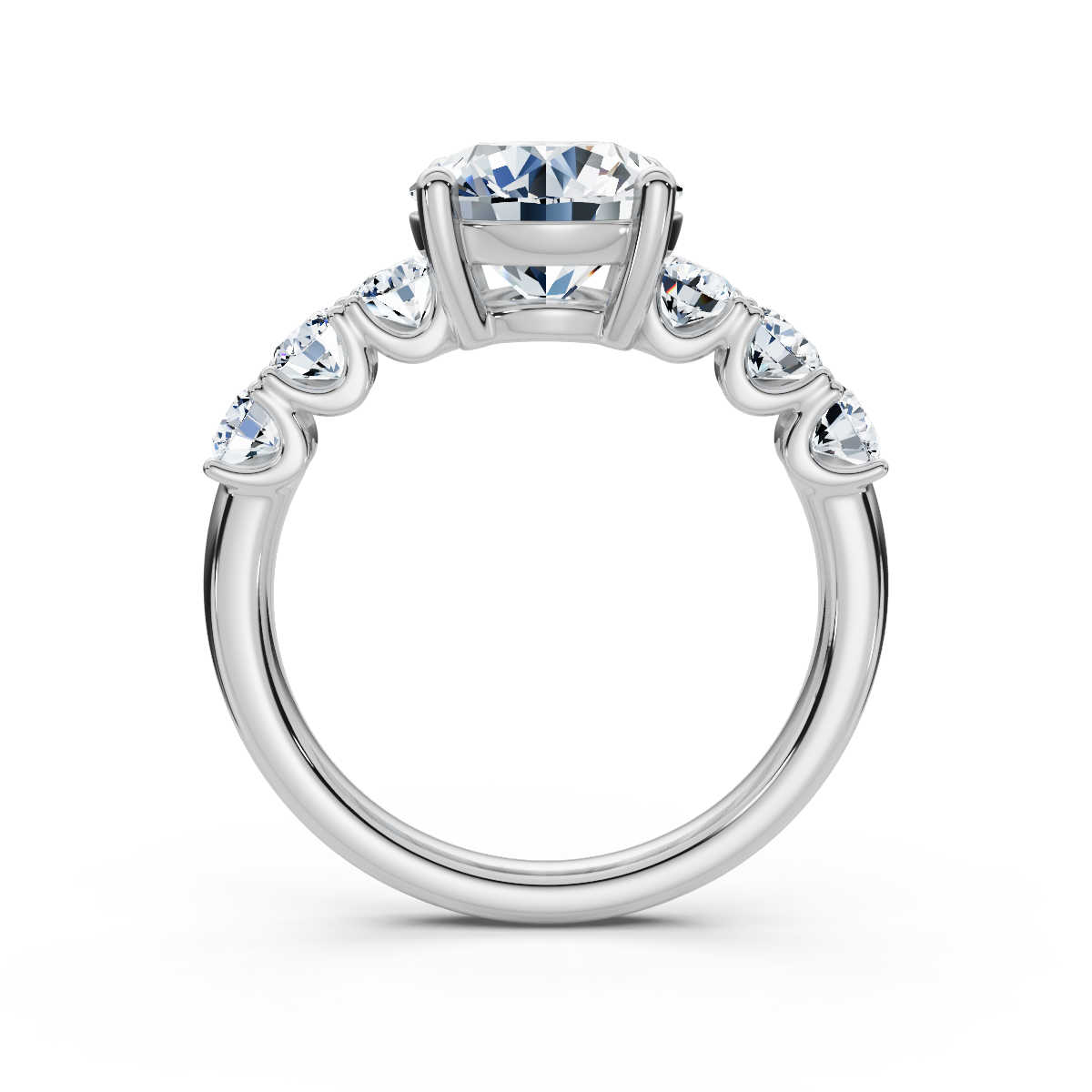 14K White Gold Zinnia Shared Prong Lab Grown Diamond Ring (2/3 ct. tw)