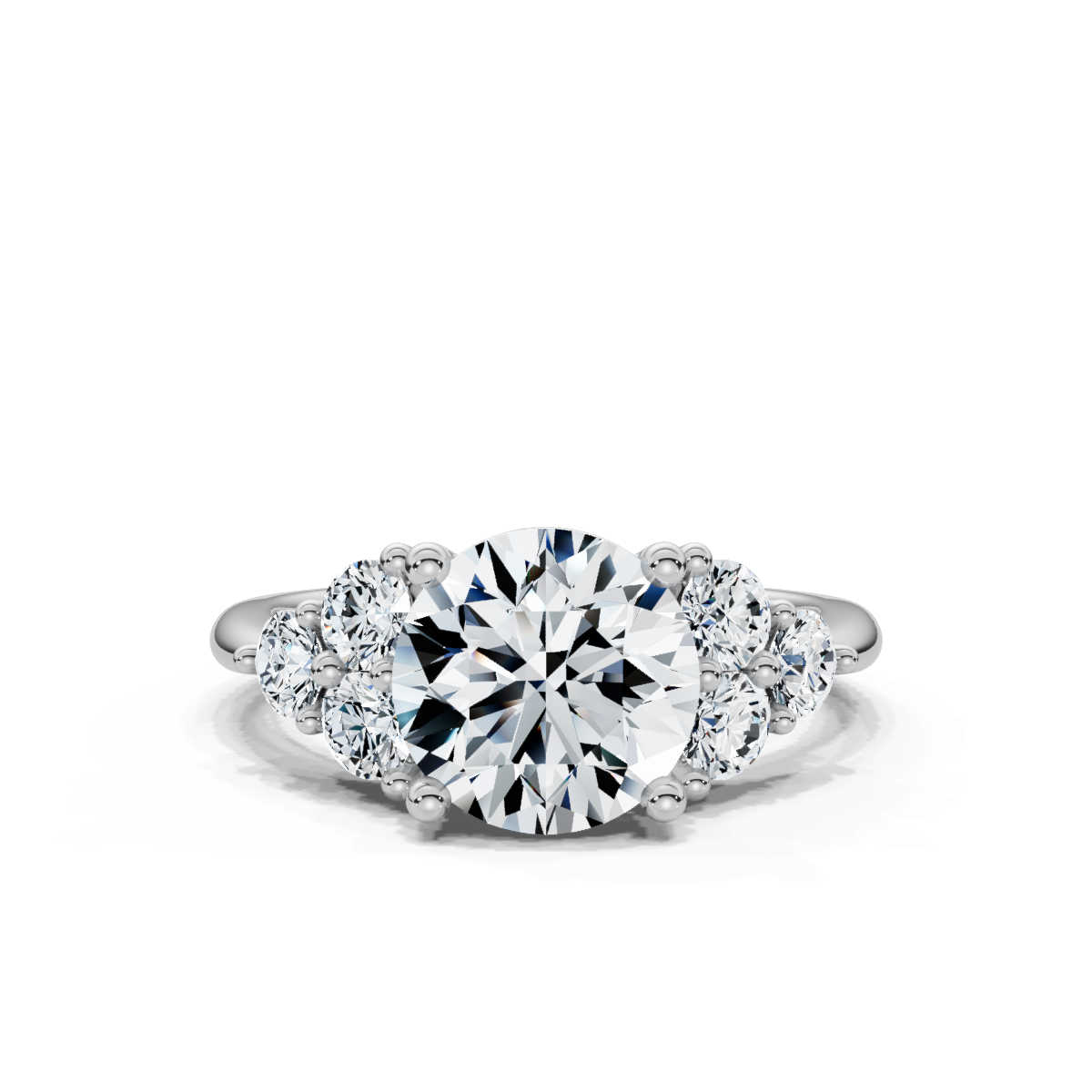 14K White Gold Acantha Accents Lab Grown Diamond Ring (2/3 ct. tw)