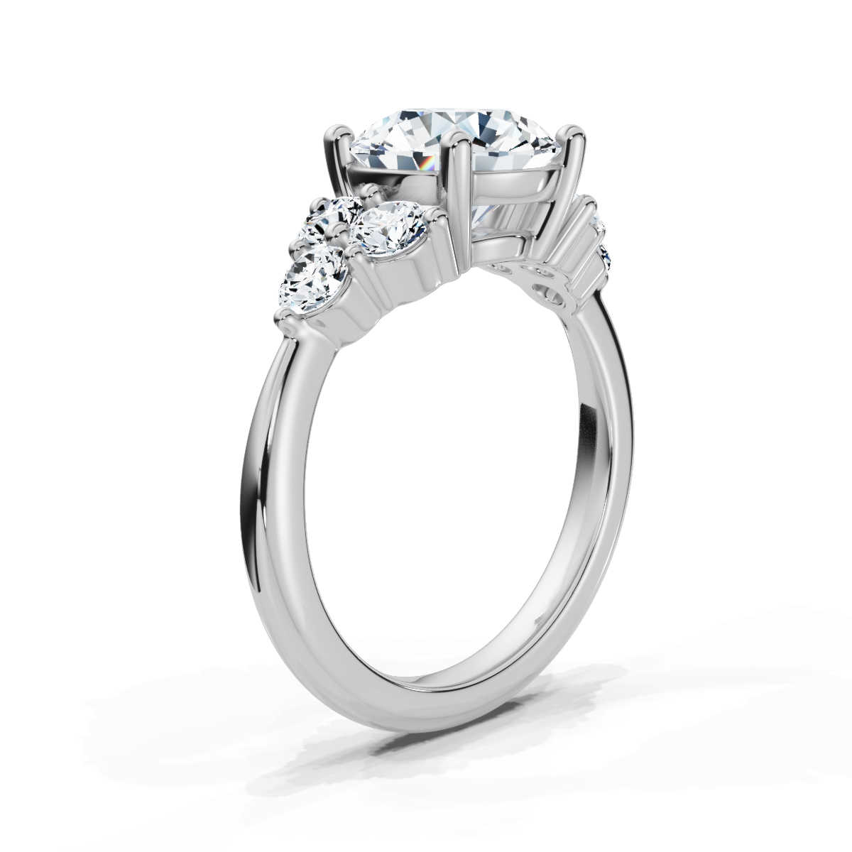 14K White Gold Acantha Accents Lab Grown Diamond Ring (2/3 ct. tw)