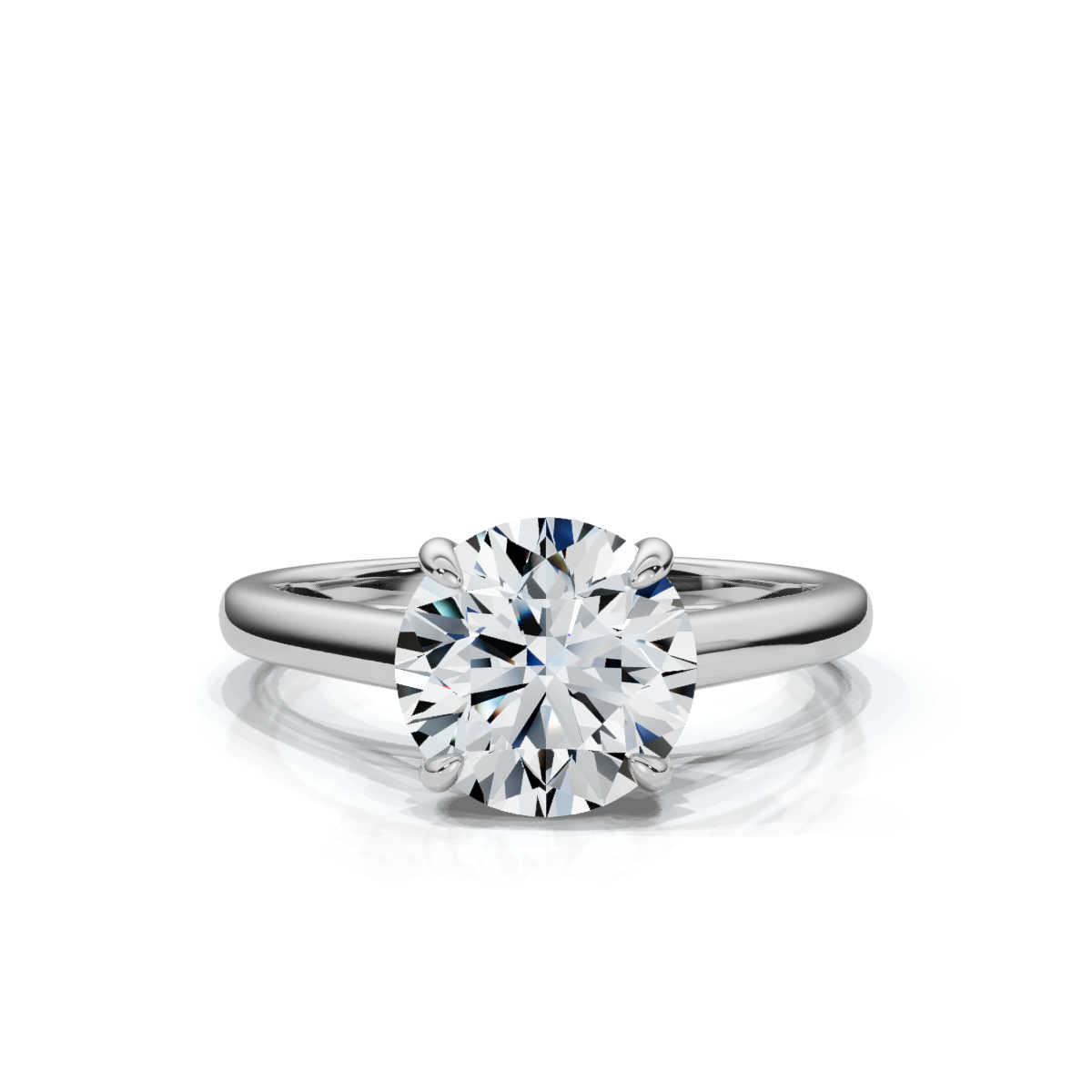 14K White Gold Yuval Claw Prong Solitaire