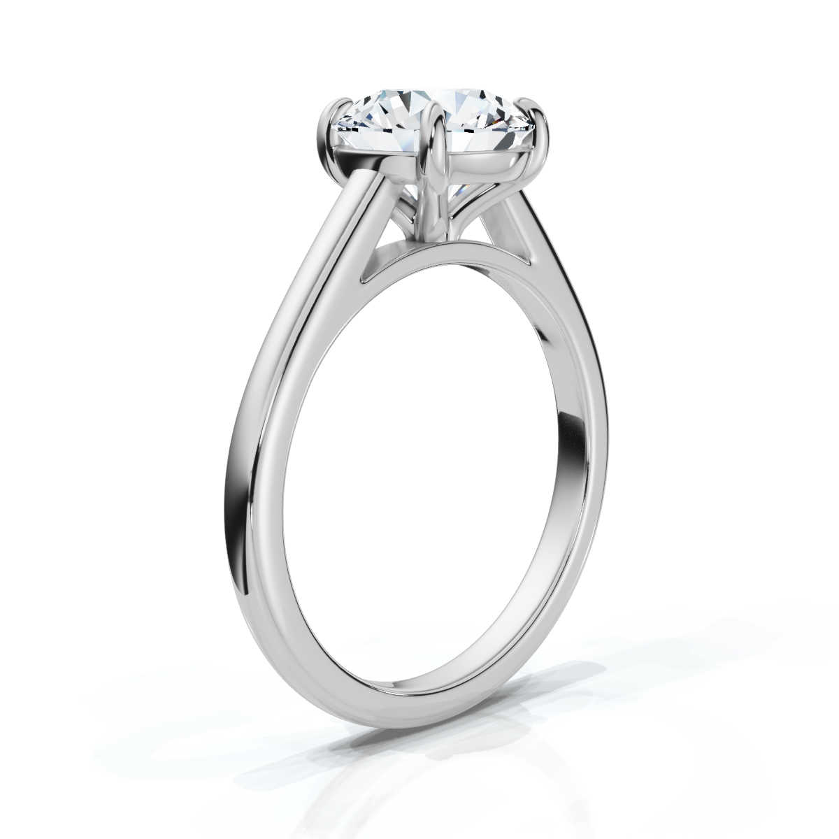 14K White Gold Yuval Claw Prong Solitaire