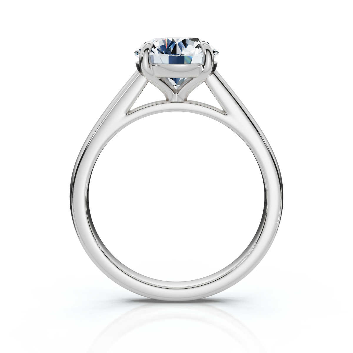 14K White Gold Yuval Claw Prong Solitaire